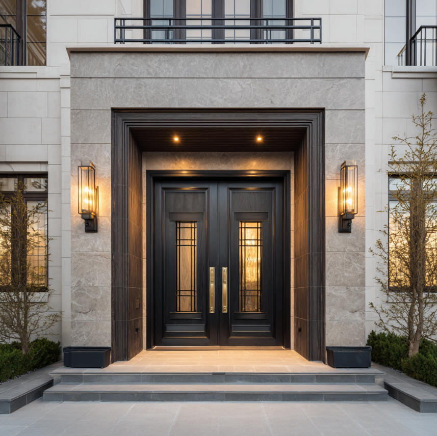 Pintu Aluminium Dua Lembaran untuk Tampilan Megah