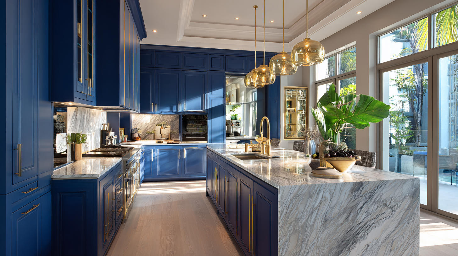 Top 10 Navy Blue Kitchen Cabinets Ideas in Indonesia
