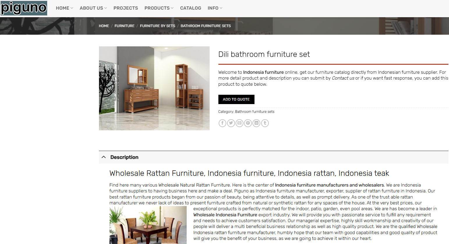 Top 10 Bathroom Vanity Factories in Indonesia 9 Piguno Indonesia - Leading Bathroom Vanity Suppliers in Indonesia