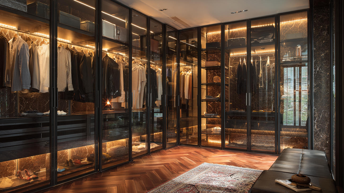 Desain Lemari Pakaian Built-in Mewah di Indonesia