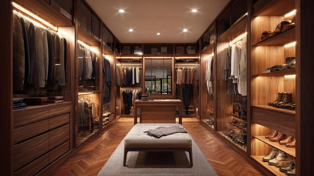 Desain Lemari Pakaian Built-in Mewah di Indonesia