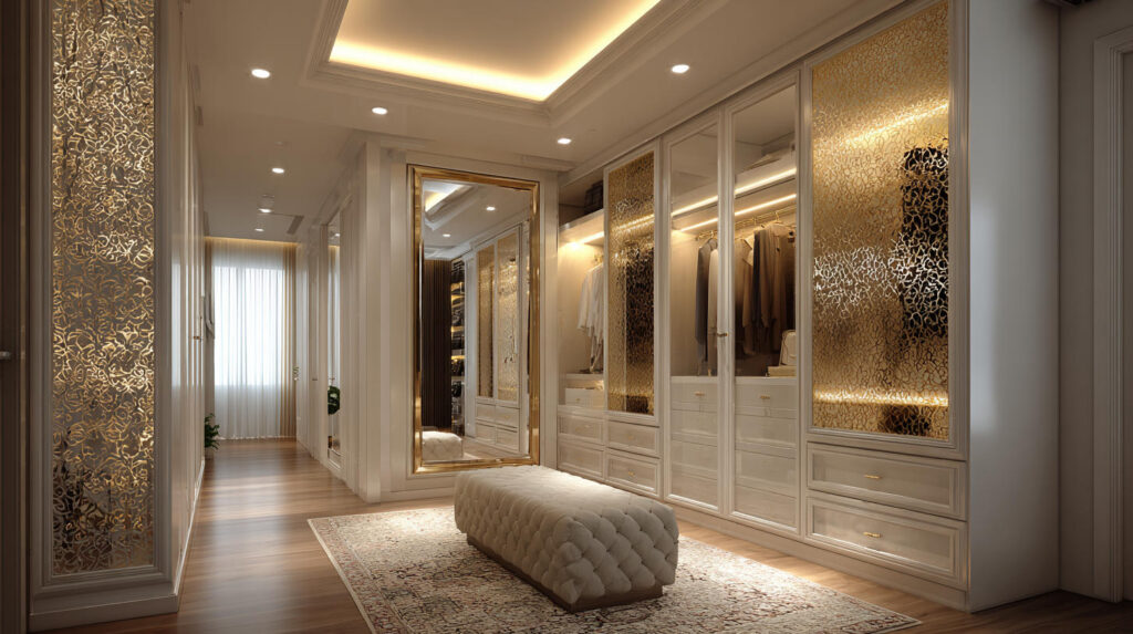 Desain Lemari Pakaian Built-in Mewah di Indonesia