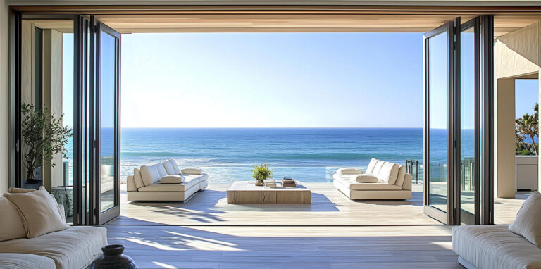 aluminium door in Bali beach resort