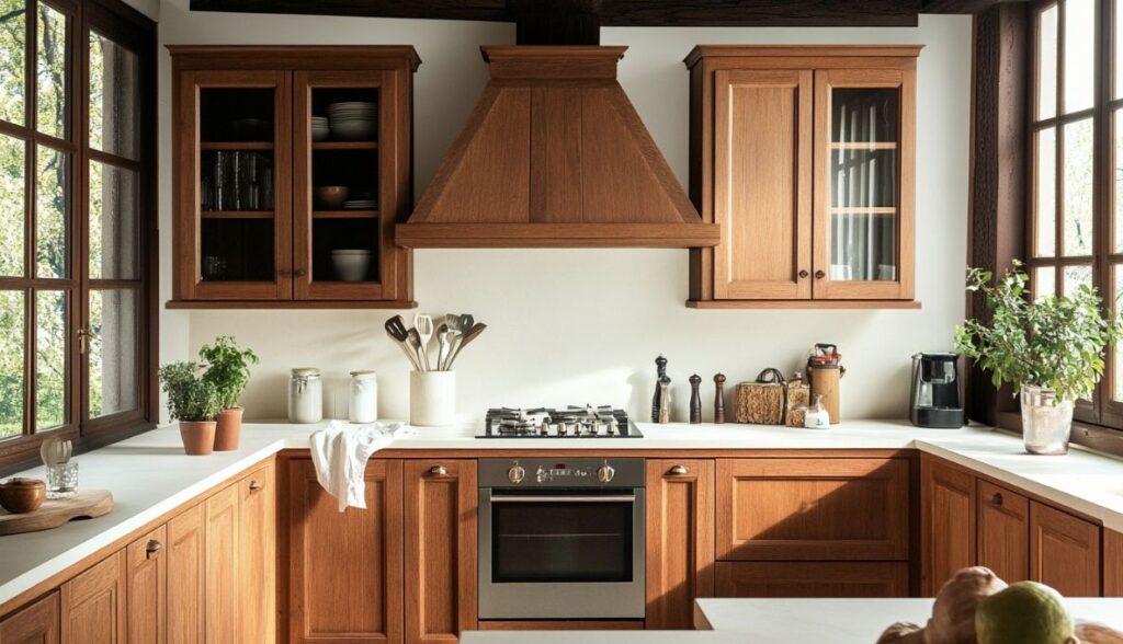 How Much Would It Cost to Replace Kitchen Cabinets in Indonesia in 2026? 22 Indonesian-style plywood kitchen cabinets with traditional wood finishes like teak, offering moisture resistance and durability for kitchens in humid environments