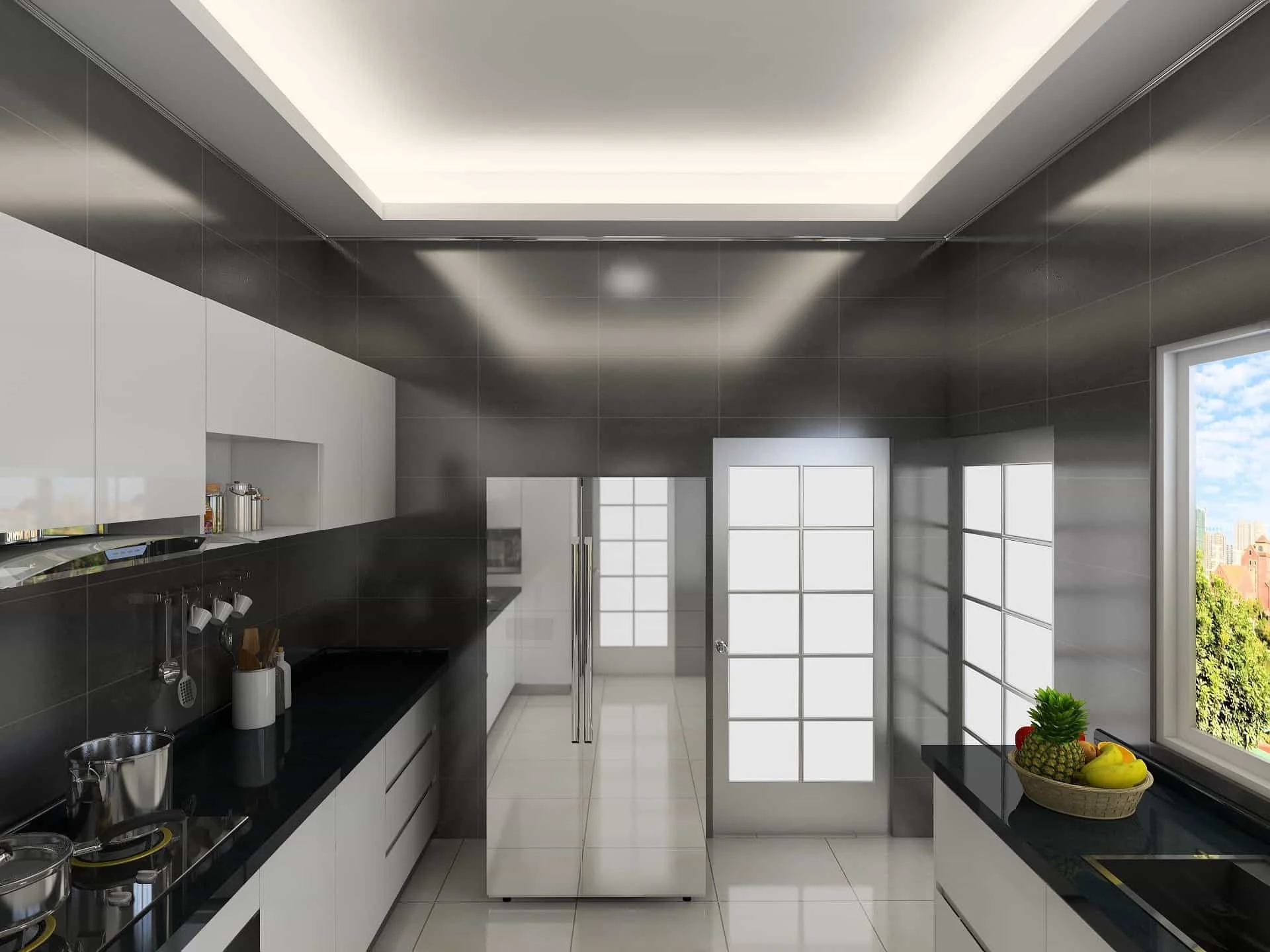 Contemporary Elegance in Kitchen Design: Embracing Minimalism and Functionality 5 Modern white lacquer gloss kitchen cabinets