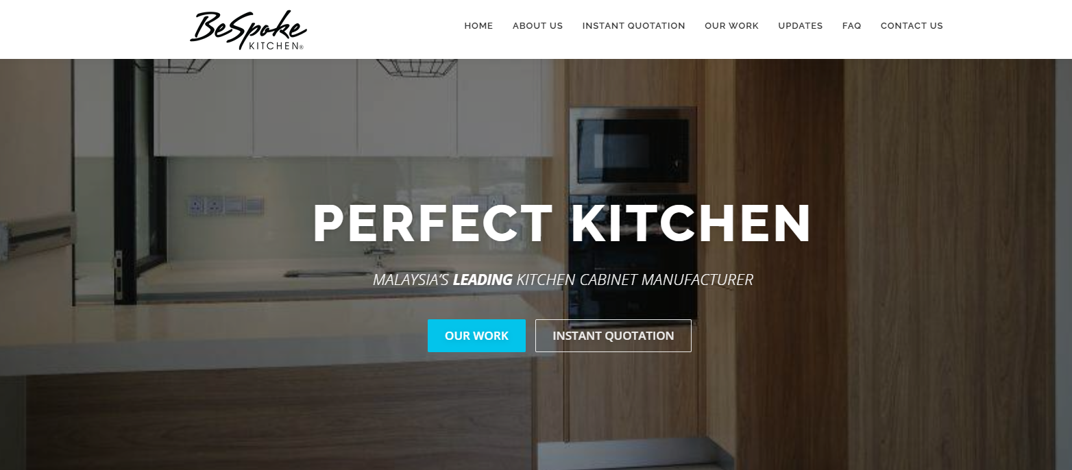 Top 10 Custom Cabinet Manufacturers in Malaysia 6 bespoke kitchen website screenshot