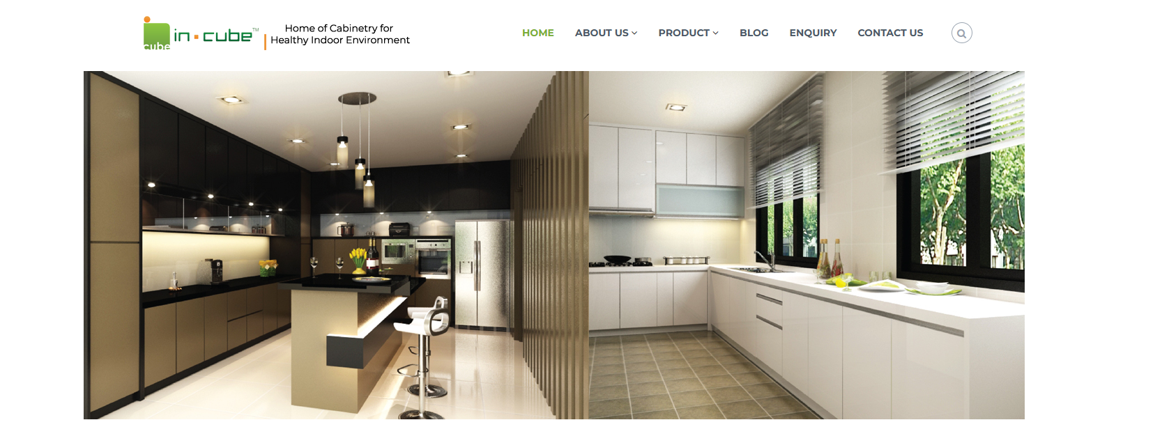 Top 10 Custom Cabinet Manufacturers in Malaysia 8 in cube customize cabinetry website screenshot