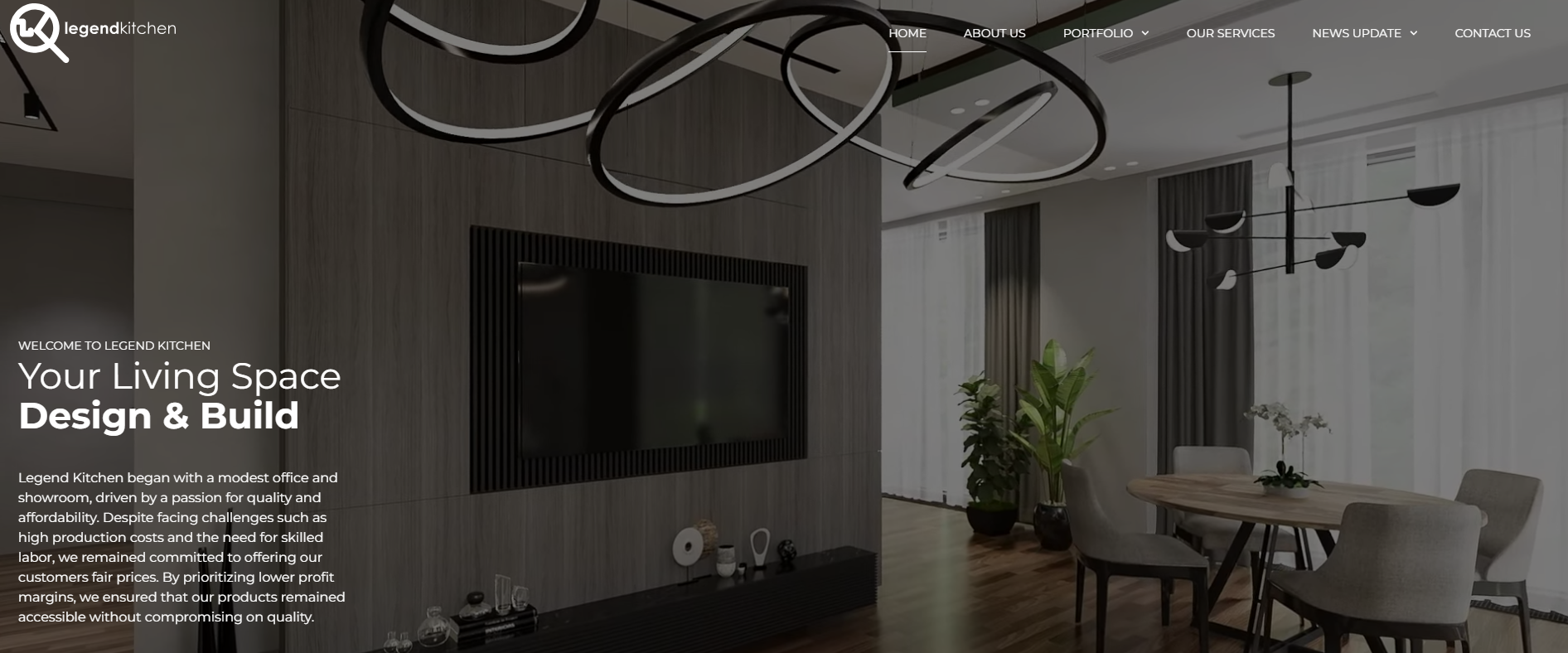 Top 10 Custom Cabinet Manufacturers in Malaysia 2 legend kitchen website screenshot
