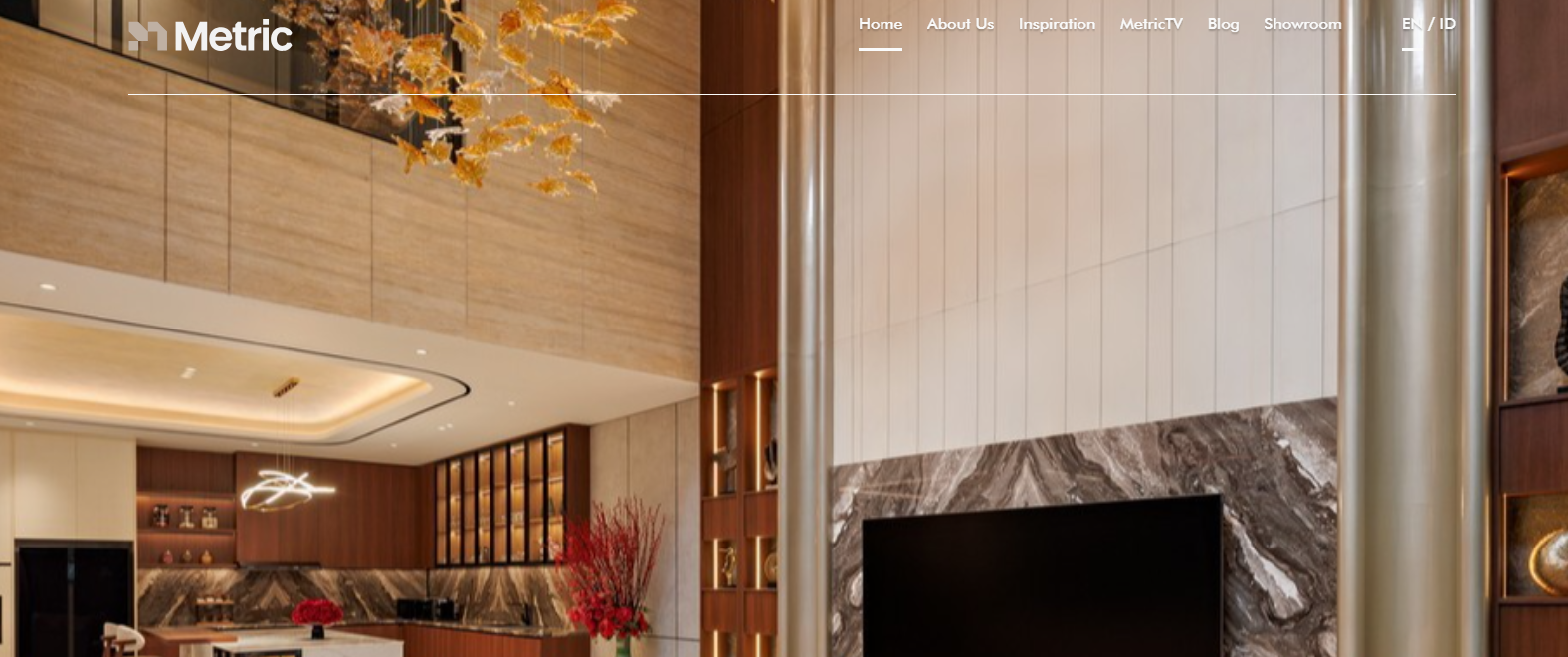Top 10 Custom Cabinet Companies in Indonesia 2026 11 metric cabinetry website screenshot