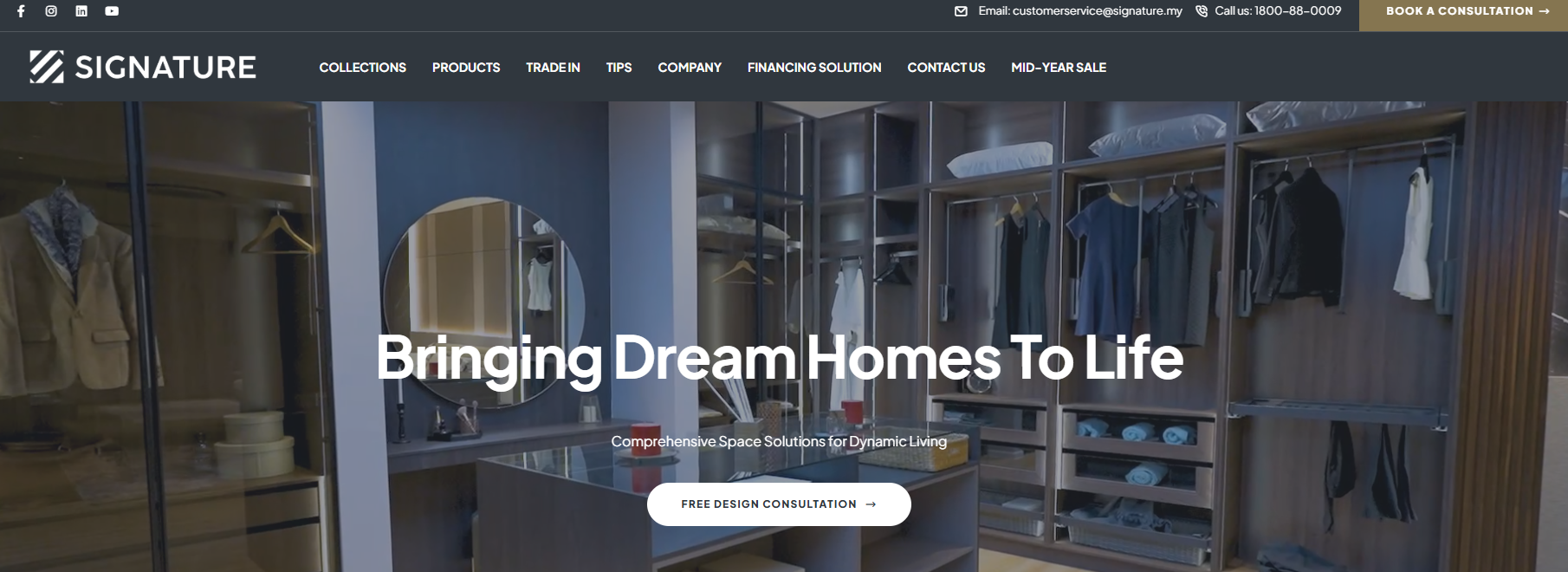 Top 10 Custom Cabinet Manufacturers in Malaysia 1 signature kitchen website screenshot
