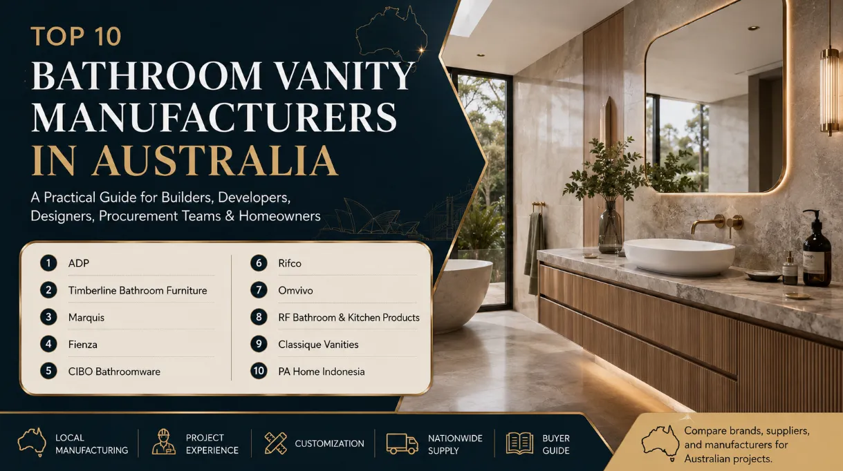 TOP 10 BATHROOM VANITY MANUFACTURERS IN AUSTRALIA