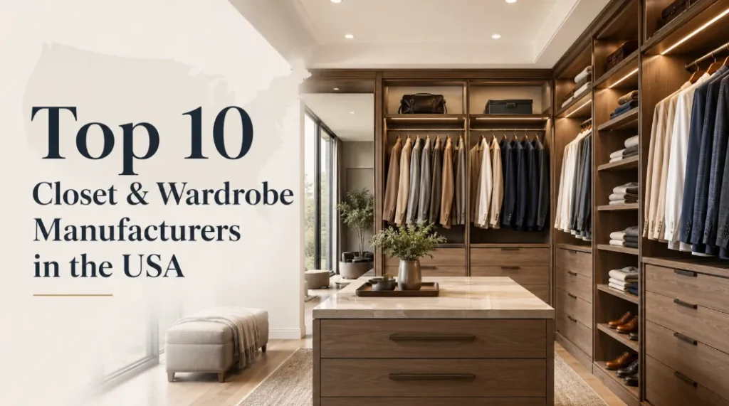 Top 10 Closet & Wardrobe Manufacturers in the USA 1 Top 10 Closet & Wardrobe Manufacturers in the USA
