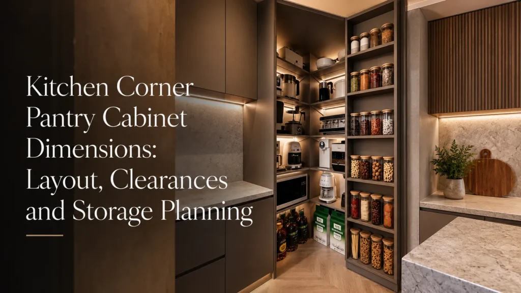 Kitchen Corner Pantry Cabinet Dimensions: Layout, Clearances and Storage Planning 1 Kitchen Corner Pantry Cabinet Dimensions Layout, Clearances and Storage Planning