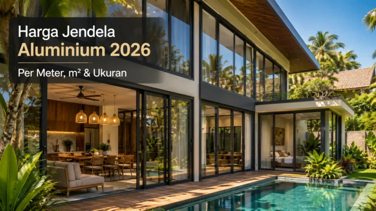Harga jendela aluminium 2026 per meter, per m², dan berdasarkan ukuran