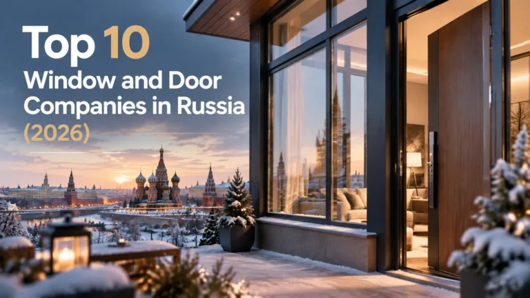 Modern home with large windows and doors showcasing the top window and door companies in Russia for 2026
