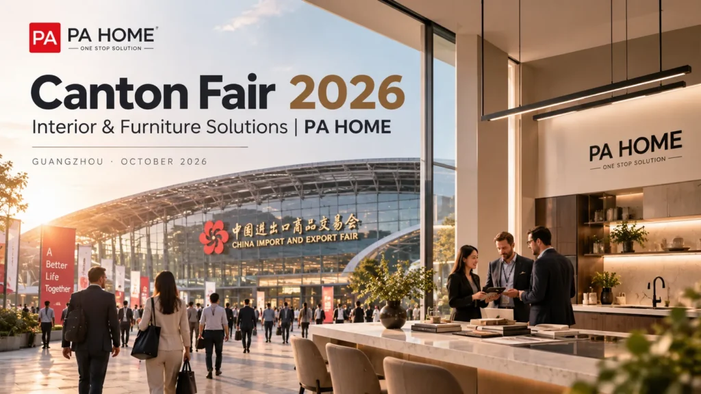 Meet PA HOME at Canton Fair 2026: Custom Furniture Solutions for Global Projects 1 PA HOME at Canton Fair 2026 showcasing interior and furniture solutions in Guangzhou