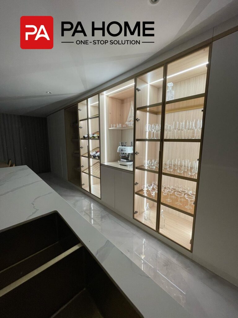 Luxury Whole House Custom in Melbourne 9 Luxury Whole House Custom in Melbourne glass display cabinet with LED lighting
