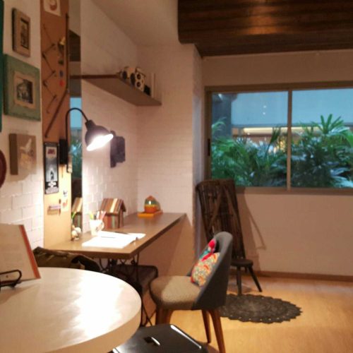 280 Units Philippines Hotel Project 1 Custom kitchen cabinet in a hotel project in the Philippines with a modern design, featuring a countertop and wall-mounted storage.