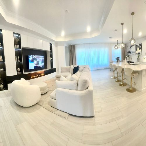 Custom TV Cabinet with Integrated Storage Solutions in America