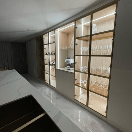 Luxury Whole House Custom in Melbourne 8 Luxury Whole House Custom in Melbourne glass display cabinet with LED lighting