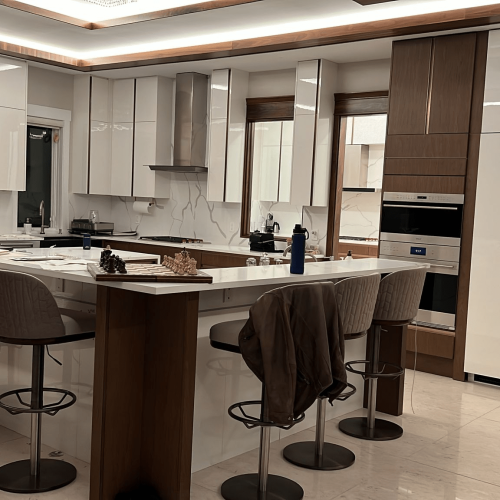 Pittsburgh High-end Whole House Custom in America 5 Custom kitchen design with high-end cabinetry and island in Pittsburgh High-end Whole House Custom project.