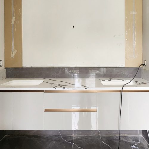 Pittsburgh High-end Whole House Custom in America 10 Pittsburgh High-end Whole House Custom vanity with clean lines and luxury finishes.