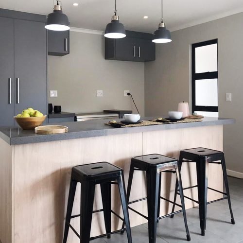 SouthAfrica 29 Units Whole House Custom 5 South Africa whole house project featuring a modern kitchen with sleek cabinetry and a stylish kitchen island.