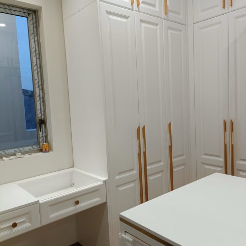 South Jakarta custom cabinets - cloakroom wardrobe with elegant finishes