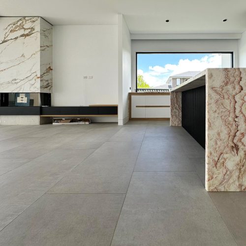 marble kitchen island custom cabinets in Sydney
