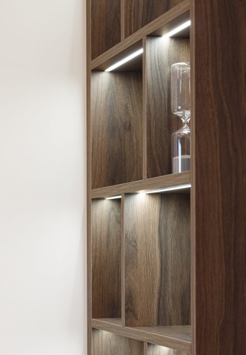 Zemun Stan Apartment Project in Serbia 1 Detailed shot of a custom cabinet door in the Zemun stan apartment whole house custom project.