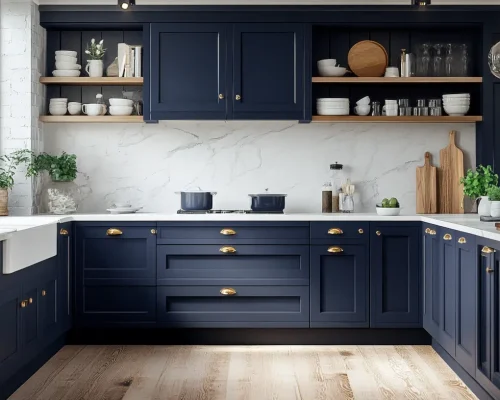 Navy Blue Kitchen Cabinets