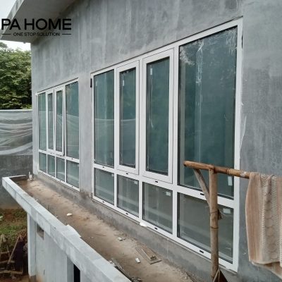 White Aluminum Windows Installation for Luxury Villa in Bogor 4 bogor-villa-white-frame-aluminum-window-Indonesia-2-wm
