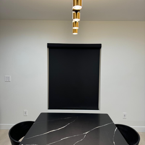 Custom cabinet in Los Angeles dining area with elegant design and lighting.
