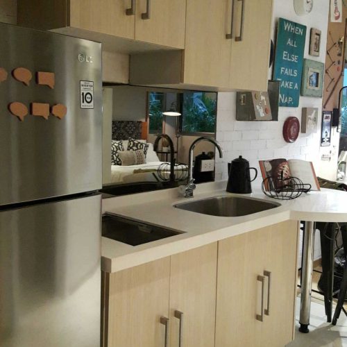 280 Units Philippines Hotel Project 3 Custom kitchen cabinet design with modern style, featuring overhead cabinets and a contemporary look for a hotel in the Philippines.