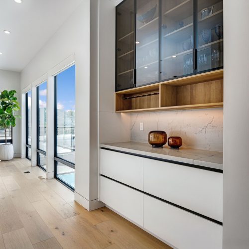 3 Sets Northern California Custom Kitchen Cabinets 7 Northern California Custom Kitchen Cabinets showcasing a minimalist modern style with wood and white cabinetry.