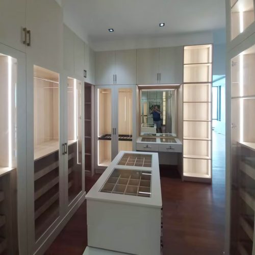 Whole House Custom in Philippines 5 Whole House Custom in Philippines - Walk-in closet with built-in shelves and drawers.