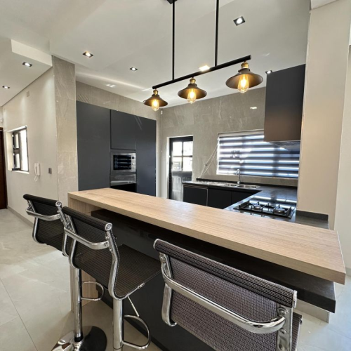 Zimbabwe full house custom kitchen with modern design and lighting