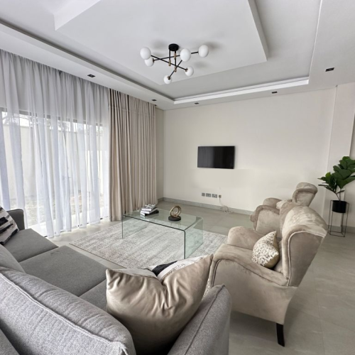 Zimbabwe full house custom living room with modern design and neutral tones