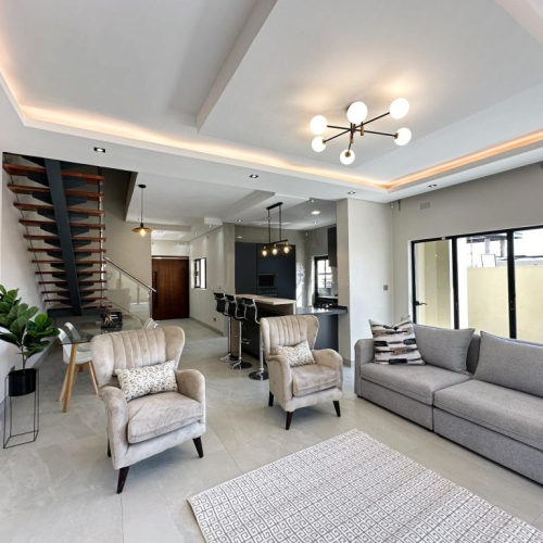 Zimbabwe full house living room with elegant interior design and custom furnishings